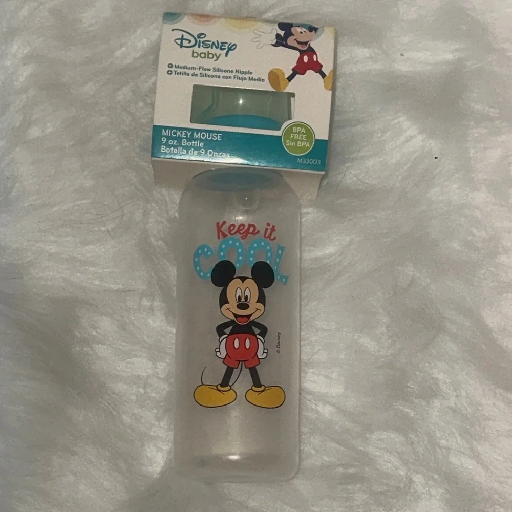 Disney Baby Mickey Mouse Bib and Utensil Set Blue Gray Little Prince Bib Lounge